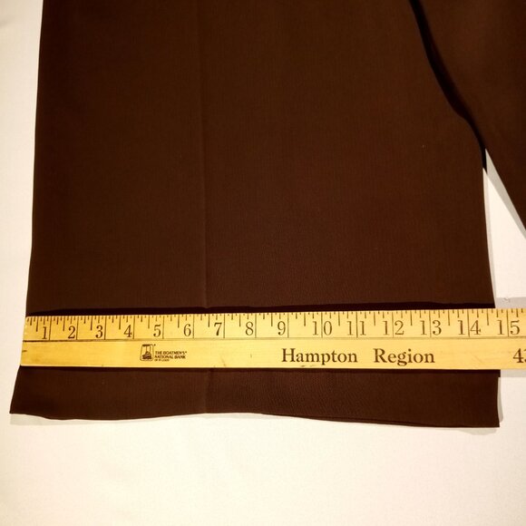 Harve Benard Pants 14 Wide Leg Gauchos Brown Vintage Pockets Side Zip NWT - Picture 7 of 11